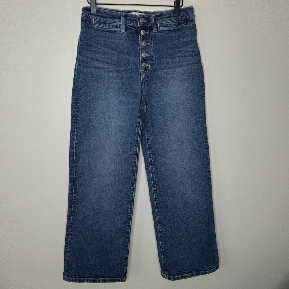 MADEWELL Perfect Vintage Wide Leg Jeans Blue 29 High Rise Preppy Grunge‎ NN449